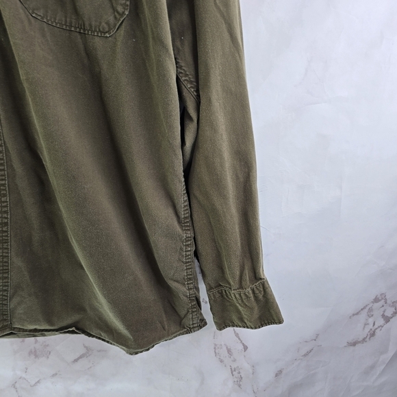 St Johns Bay Shirt Mens Medium Brown Long Sleeve Button Lightweight Bay Twill - Picture 4 of 15